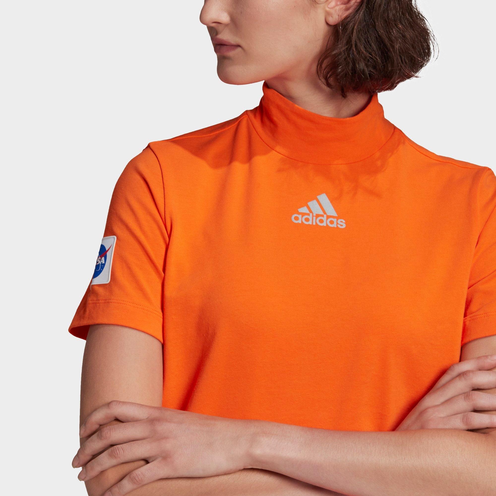 orange adidas t shirt women's