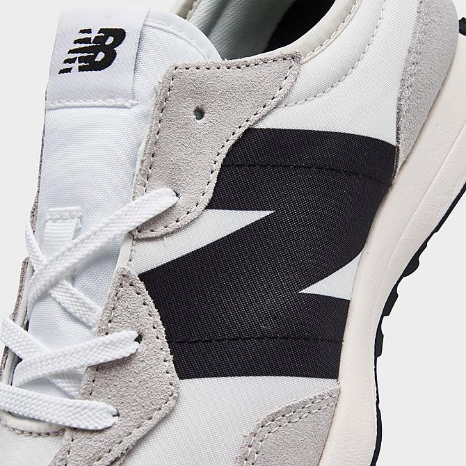 Front view of Big Kids' New Balance 327 Casual Shoes in Silver Birch/Black Click to zoom