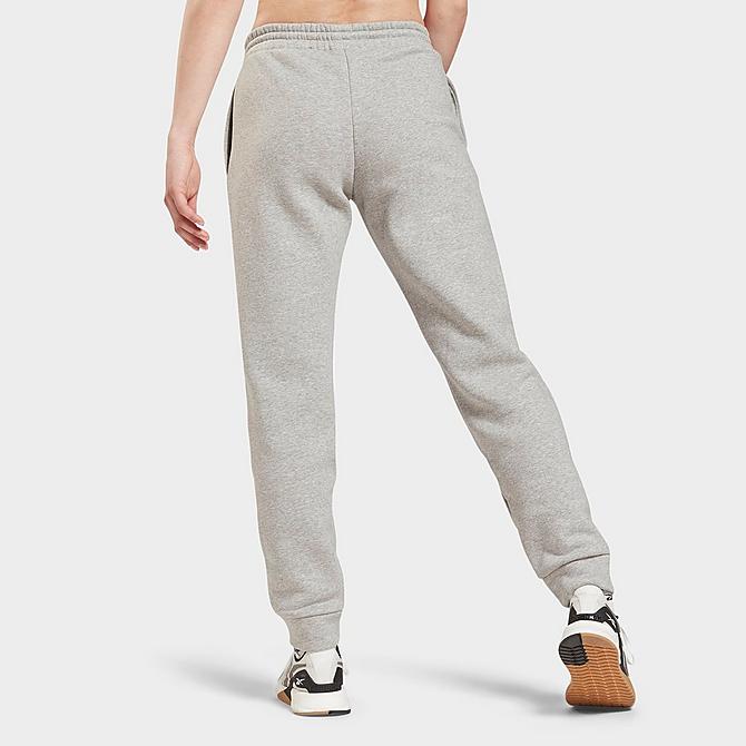 Back Left view of Women's Reebok Identity Training Jogger Pants in Medium Grey Heather Click to zoom