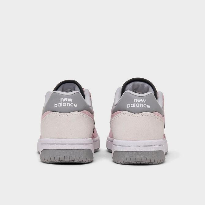 Left view of Big Kids' New Balance 480 Casual Shoes in Twilight Haze/Rose Sugar Click to zoom