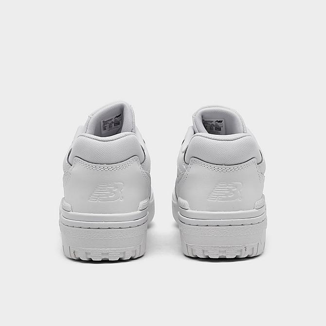Left view of Big Kids' New Balance 550 Casual Shoes in White/White Click to zoom