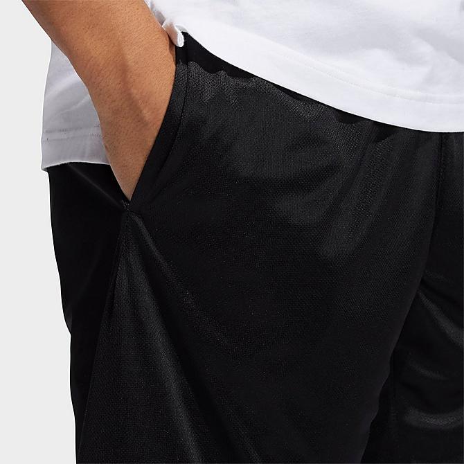 On Model 6 view of Men's adidas Big Logo Shorts in Black Click to zoom