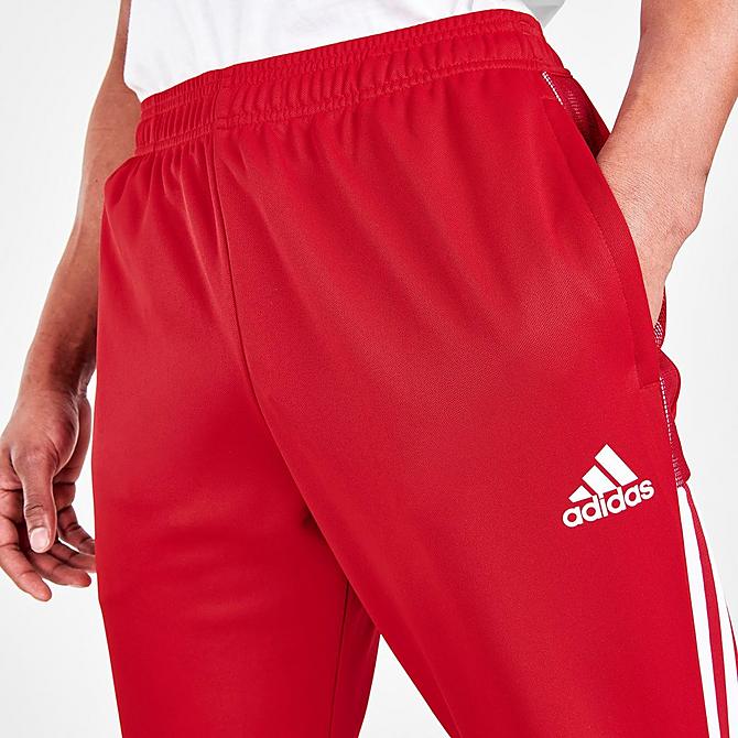 On Model 5 view of Men's adidas Tiro 21 Track Pants in Team Power Red/White Click to zoom