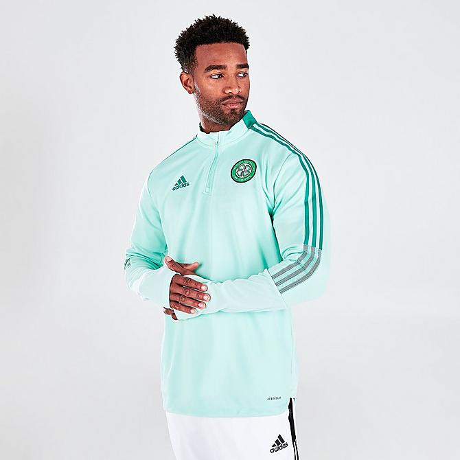 [angle] view of Men's adidas Originals Celtic FC Tiro Training Top in Clear Mint Click to zoom