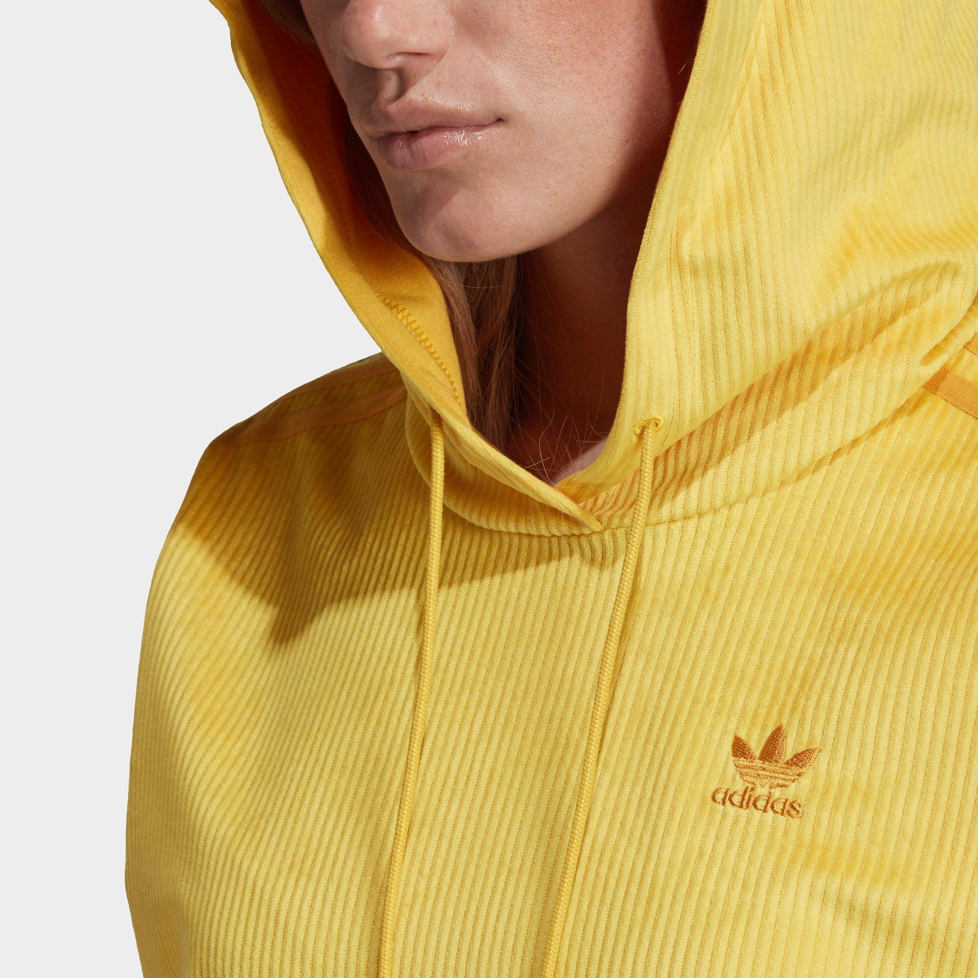 yellow adidas hoodie womens