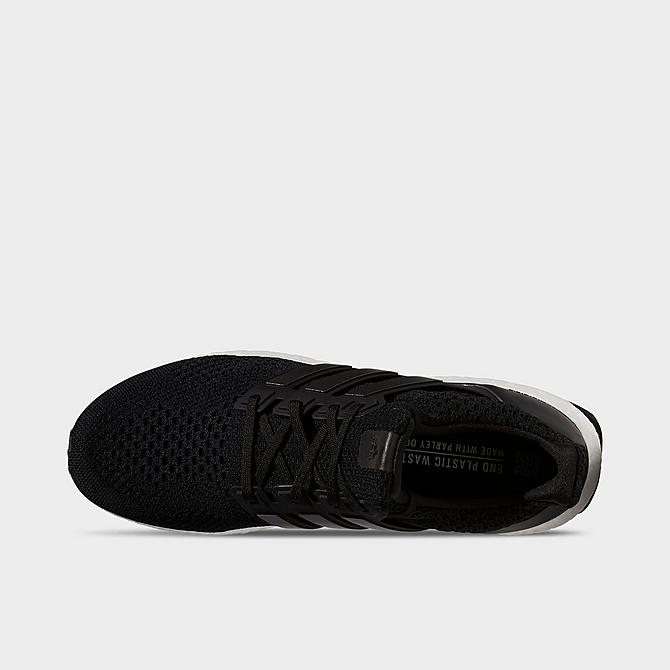Back view of Men's adidas UltraBOOST 5.0 DNA Running Shoes in Black/Black/White Click to zoom