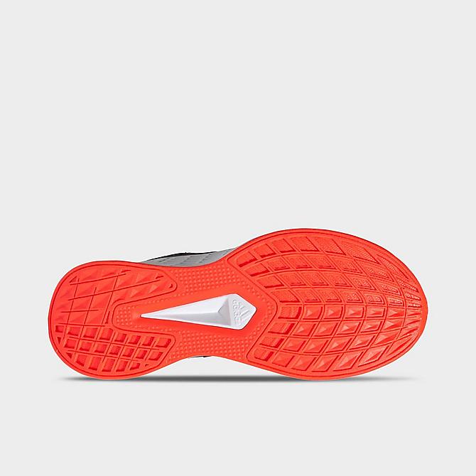 Bottom view of Big Kids' adidas Duramo SL Running Shoes in Grey/Solar Red/Carbon Click to zoom