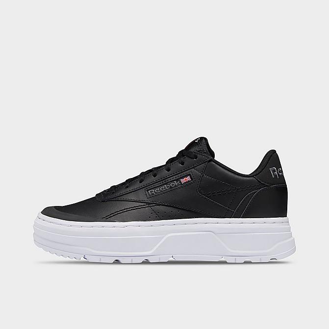 Right view of Women's Reebok Club C Double Geo Casual Shoes in Core Black/Core Black/Footwear White Click to zoom
