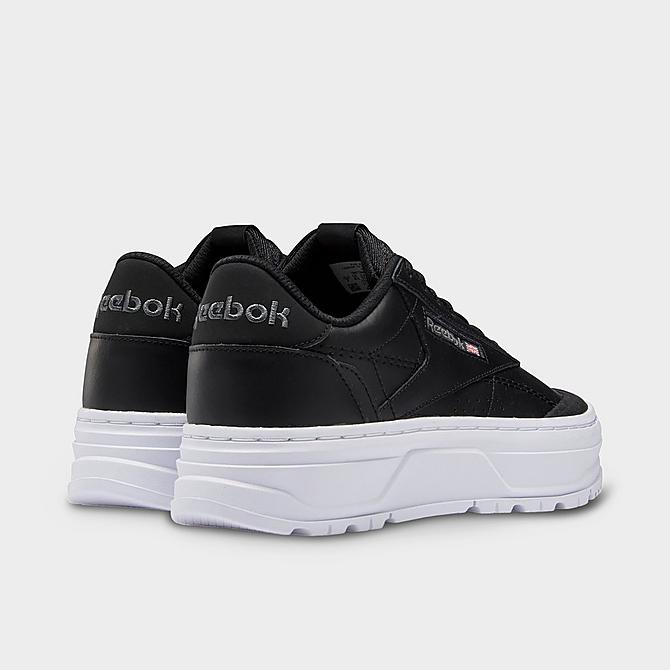 Left view of Women's Reebok Club C Double Geo Casual Shoes in Core Black/Core Black/Footwear White Click to zoom