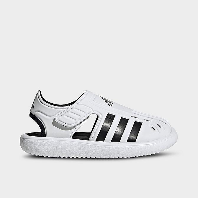 Right view of Little Kids' adidas Summer Closed Toe Water Sandals in Cloud White/Core Black/Cloud White Click to zoom