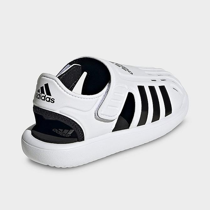 Left view of Little Kids' adidas Summer Closed Toe Water Sandals in Cloud White/Core Black/Cloud White Click to zoom