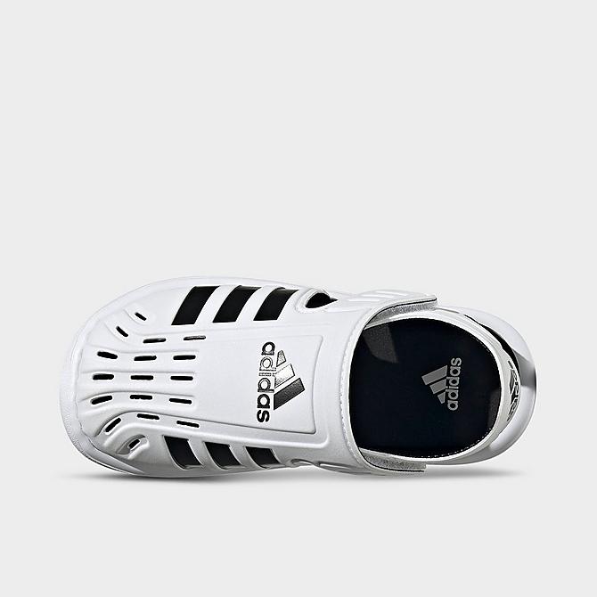 Back view of Little Kids' adidas Summer Closed Toe Water Sandals in Cloud White/Core Black/Cloud White Click to zoom