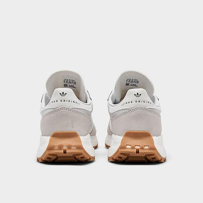 Left view of Big Kids' adidas Originals Retropy E5 Casual Shoes in Crystal White/Cloud White/Grey Three Click to zoom