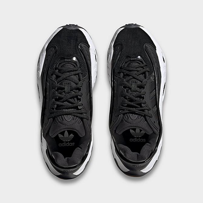 Back view of Big Kids' adidas Originals Oznova Casual Shoes in Core Black/Core Black/Cloud White Click to zoom