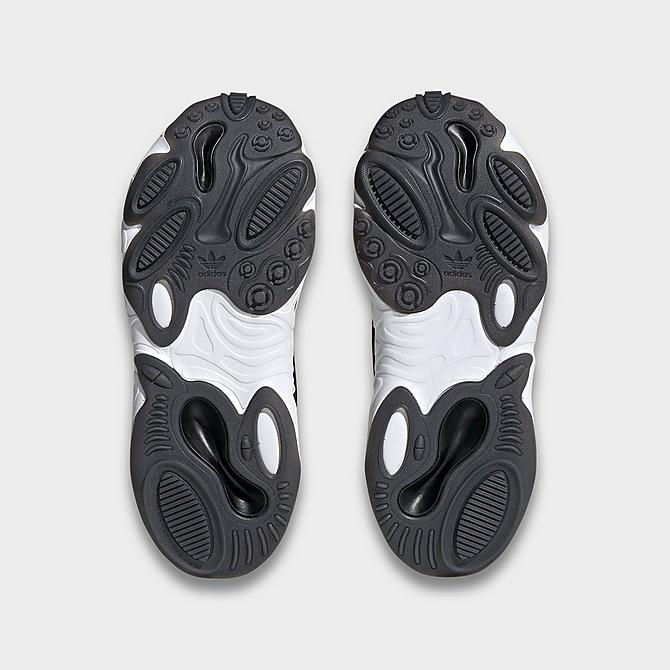 Bottom view of Big Kids' adidas Originals Oznova Casual Shoes in Core Black/Core Black/Cloud White Click to zoom