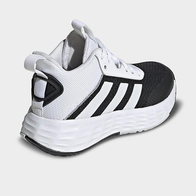 Left view of Big Kids' adidas Ownthegame 2.0 Basketball Shoes in Core Black/Cloud White/Core Black Click to zoom