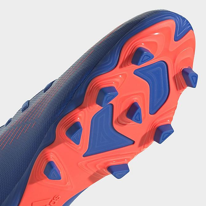 Front view of Men's adidas Predator Edge.4 Flexible Ground Soccer Cleats in Hi-Res Blue/Turbo/Hi-Res Blue Click to zoom