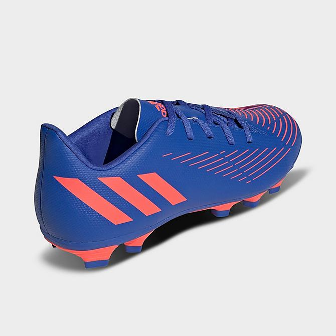 Left view of Men's adidas Predator Edge.4 Flexible Ground Soccer Cleats in Hi-Res Blue/Turbo/Hi-Res Blue Click to zoom