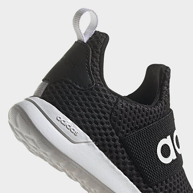 Front view of Kids' Toddler adidas Essentials Lite Racer Adapt 4.0 Casual Shoes in Core Black/Core Black/Cloud White Click to zoom