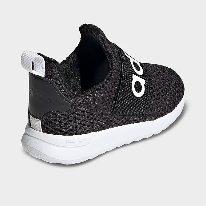 Left view of Kids' Toddler adidas Essentials Lite Racer Adapt 4.0 Casual Shoes in Core Black/Core Black/Cloud White Click to zoom