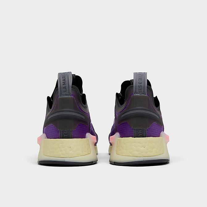 Left view of Men's adidas Originals NMD_R1 V3 Casual Shoes in Active Purple/Core Black/Signal Green Click to zoom