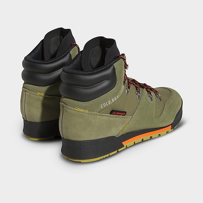 Left view of Men's adidas Terrex Snowpitch COLD.RDY Hiking Shoes in Focus Olive/Black/Pulse Olive Click to zoom