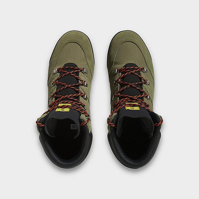 Back view of Men's adidas Terrex Snowpitch COLD.RDY Hiking Shoes in Focus Olive/Black/Pulse Olive Click to zoom