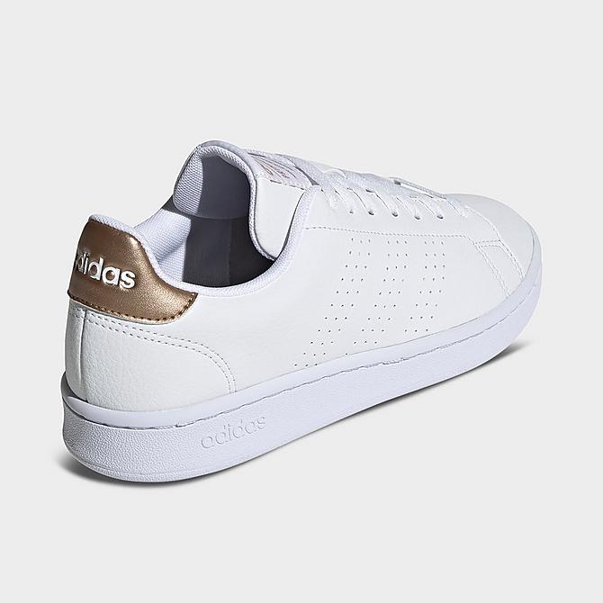 Left view of Women's adidas Essentials Advantage Casual Shoes in White/White/Copper Metallic Click to zoom