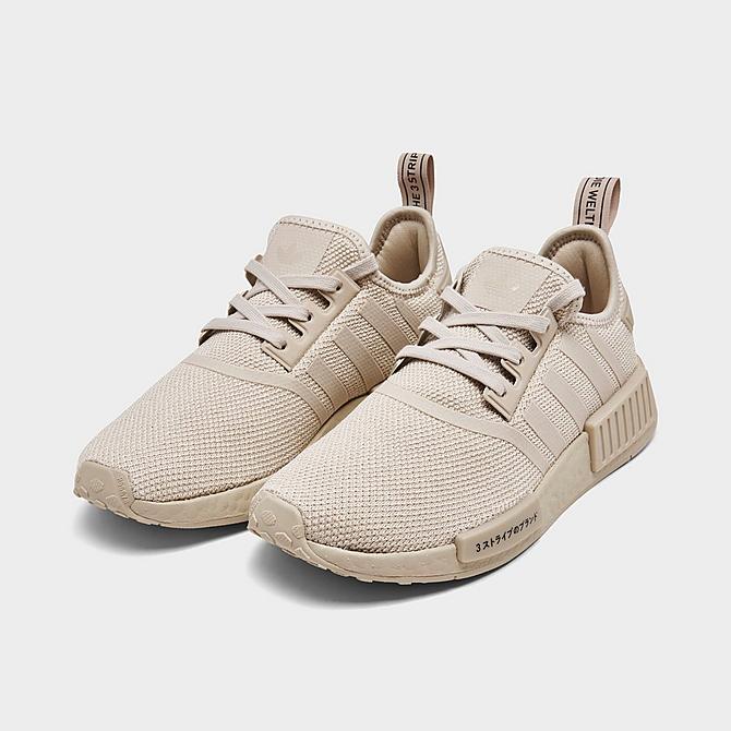 Three Quarter view of Women's adidas Originals NMD_R1 Casual Shoes in Clear Brown/Clear Brown Click to zoom