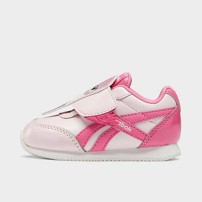 Right view of Kids' Toddler Reebok Royal Classic Jogger 2 Casual Shoes in Porcelain Pink/True Pink/Core Black Click to zoom