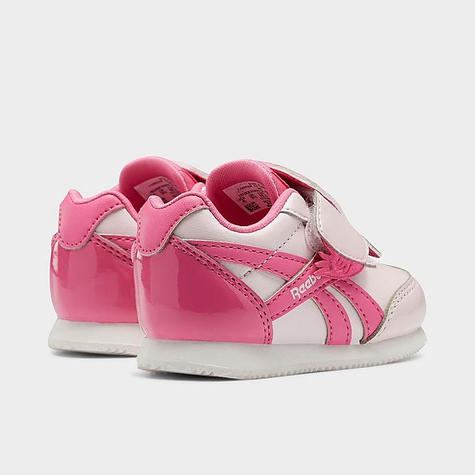 Left view of Kids' Toddler Reebok Royal Classic Jogger 2 Casual Shoes in Porcelain Pink/True Pink/Core Black Click to zoom