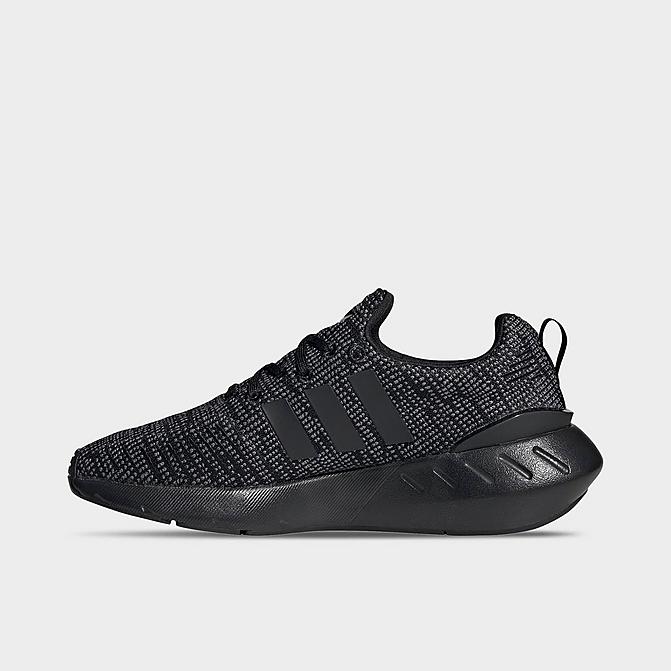 Right view of Big Kids adidas Originals Swift Run 22 Casual Shoes in Black/Grey/White Click to zoom