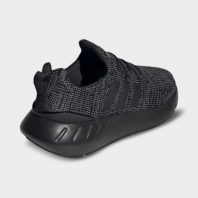 Left view of Big Kids adidas Originals Swift Run 22 Casual Shoes in Black/Grey/White Click to zoom