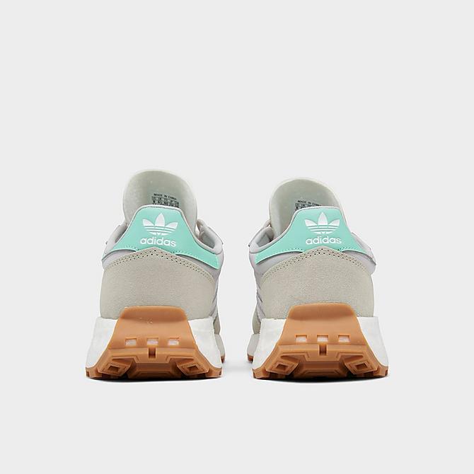 Left view of Women's adidas Originals Retropy E5 Casual Shoes in Grey/Cloud White/Pulse Mint Click to zoom