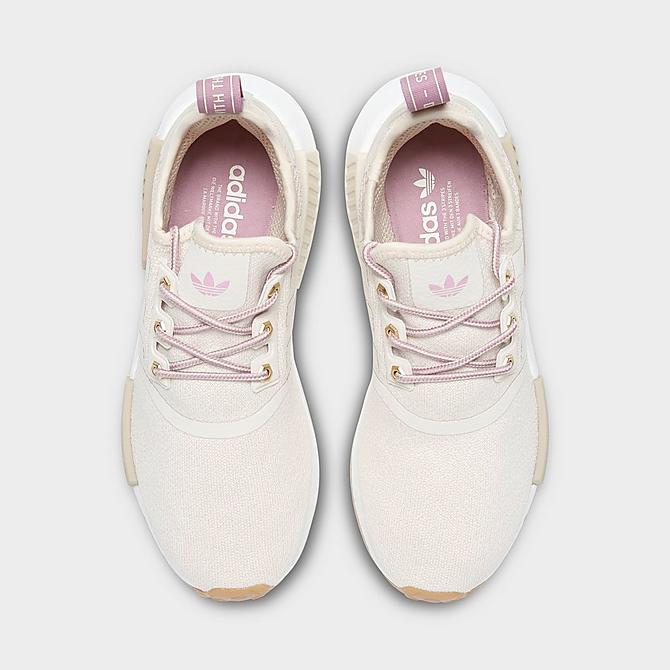 Back view of Women's adidas Originals NMD R1 Hybrid Hiker Casual Shoes in Linen/Linen/Magic Mauve Click to zoom