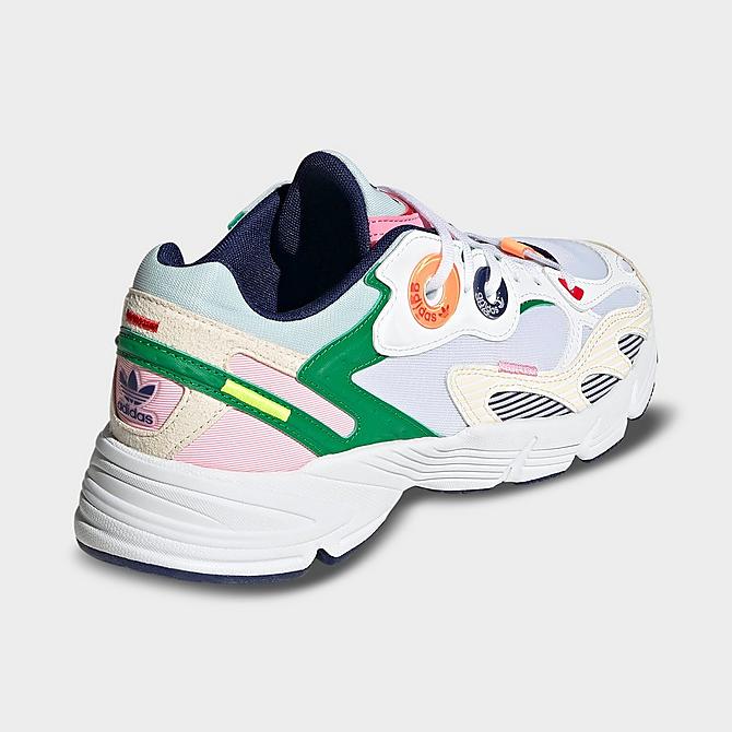 Left view of Women's adidas Originals Astir Casual Shoes in White/Green/Bliss Orange Click to zoom
