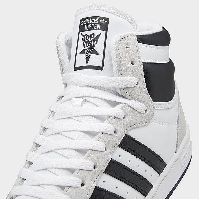 Front view of Men's adidas Top Ten RB Casual Shoes in White/Black Click to zoom