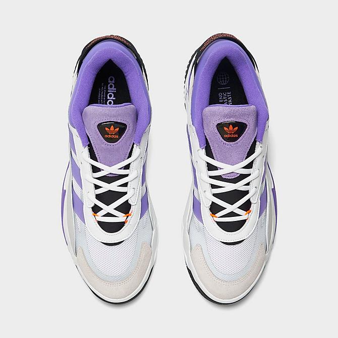 Back view of Men's adidas Originals Niteball II Casual Shoes in Cloud White/Purple Rush/Core Black Click to zoom