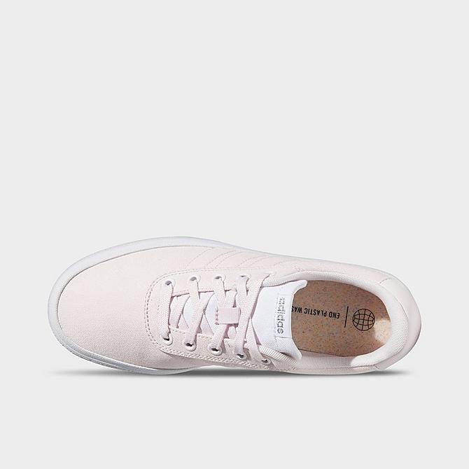 Back view of Women's adidas Essentials Vulc Raid3r Skateboarding Shoes in Almost Pink/Almost Pink/Cloud White Click to zoom