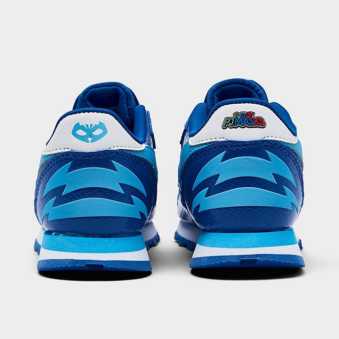 Left view of Kids’ Toddler Reebok x PJ Masks CatBoy Classic Leather Casual Shoes in Vector Blue/Blue Blink/Ftwr White Click to zoom