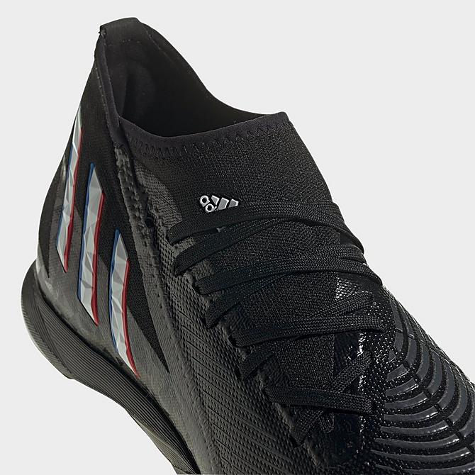 Front view of Men's adidas Predator Edge.3 Turf Soccer Boots in Core Black/Footwear White/Vivid Red Click to zoom