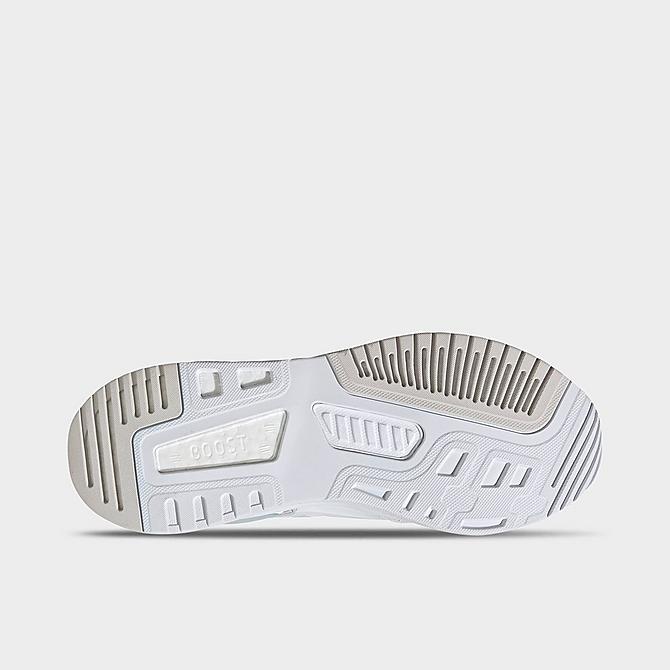 Bottom view of Men's adidas Nebzed Super BOOST Casual Shoes in White/White/Grey One Click to zoom