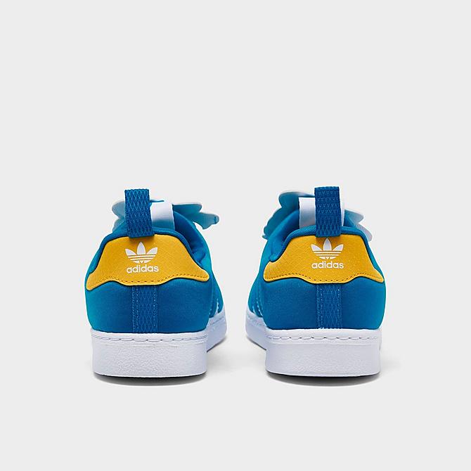 Left view of Kids' Toddler adidas Originals Disney Superstar 360 Casual Shoes in Cloud White/Blue Click to zoom