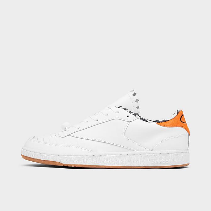 Right view of Reebok Club C Jetsons x Flintstones Casual Shoes in Footwear White/Black/Thermal Orange Click to zoom