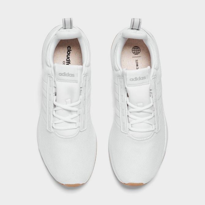 Back view of Men's adidas Essentials Racer TR21 Running Shoes in Black/Black/Gum Click to zoom