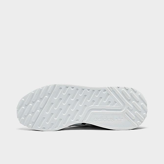 Bottom view of Little Kids' adidas Originals Multix Spotlight 2.0 Casual Shoes in Footwear White/Core Black Click to zoom