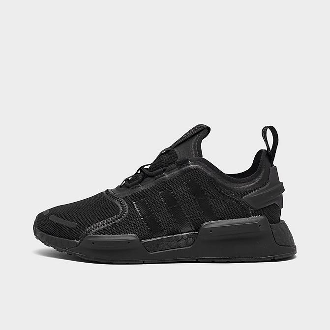 Right view of Big Kids’ adidas Originals NMD_R1 V3 Casual Shoes in Core Black/Core Black/Core Black Click to zoom