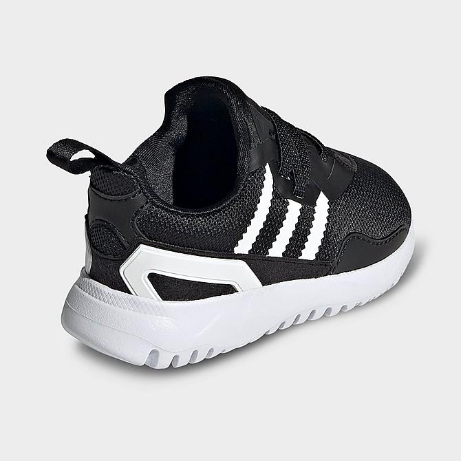 Left view of Kids' Toddler adidas Originals Flex Recycled Casual Shoes in Core Black/White Click to zoom