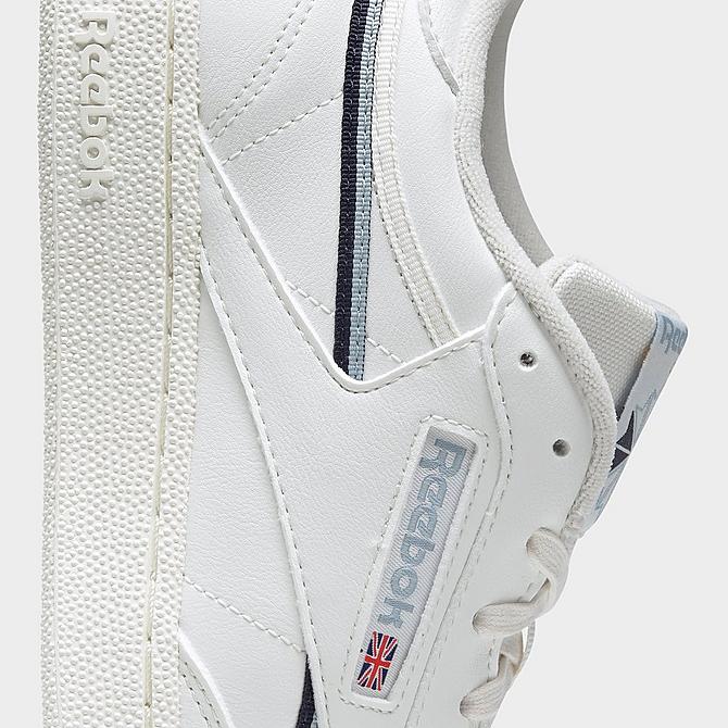 Front view of Men's Reebok Club C 85 Vegan Casual Shoes in Chalk/Gable Grey/Vector Navy Click to zoom