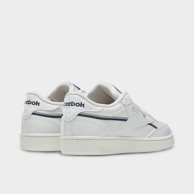 Left view of Men's Reebok Club C 85 Vegan Casual Shoes in Chalk/Gable Grey/Vector Navy Click to zoom